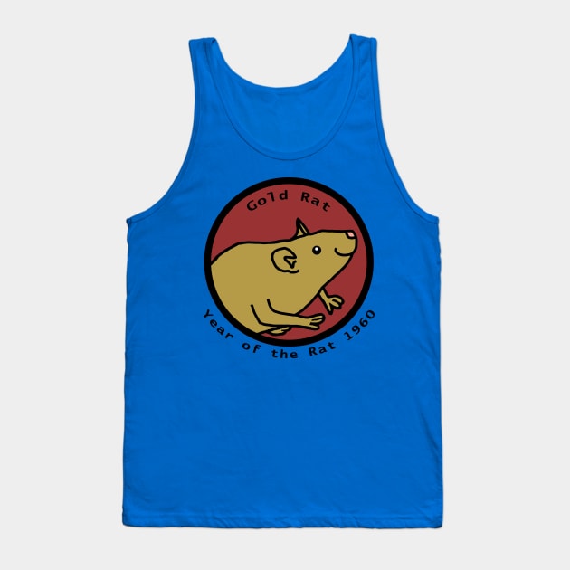 Year of the Gold Rat 1960 Tank Top by ellenhenryart